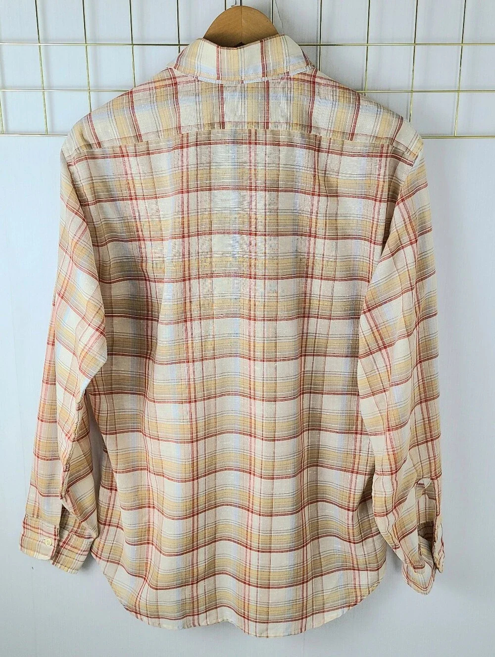 Levi's White Tab 70s Vintage Plaid Western Pearl Snap Shirt